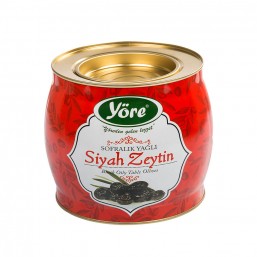 Yöre Mega Yağlı Sele Siyah Zeytin 1500 gr Teneke (231-260 Kalibre)