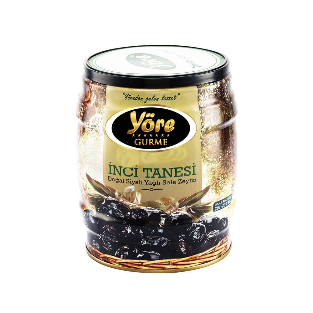 Yöre Gurme İnci Tanesi Siyah Zeytin 750 gr Teneke (201-230 kalibre) ürünü