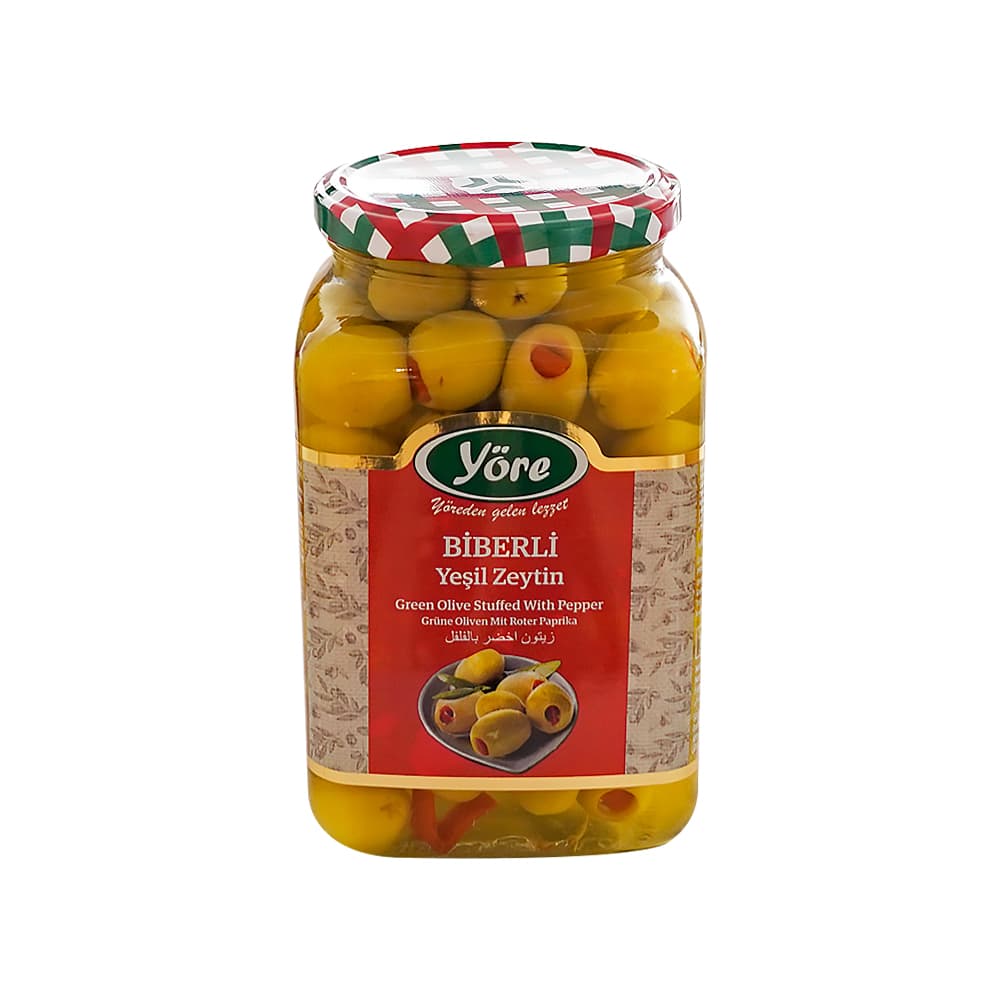 Yöre Domat Çeşidi Biber Dolgulu İşlem Görmüş Yeşil Zeytin 550 gr ürünü