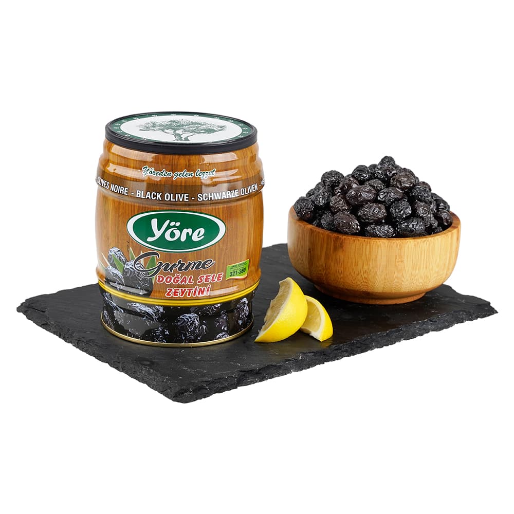 Yöre Gemlik Doğal Sele Siyah Zeytin 750 gr Teneke (321-380 Kalibre) ürünü